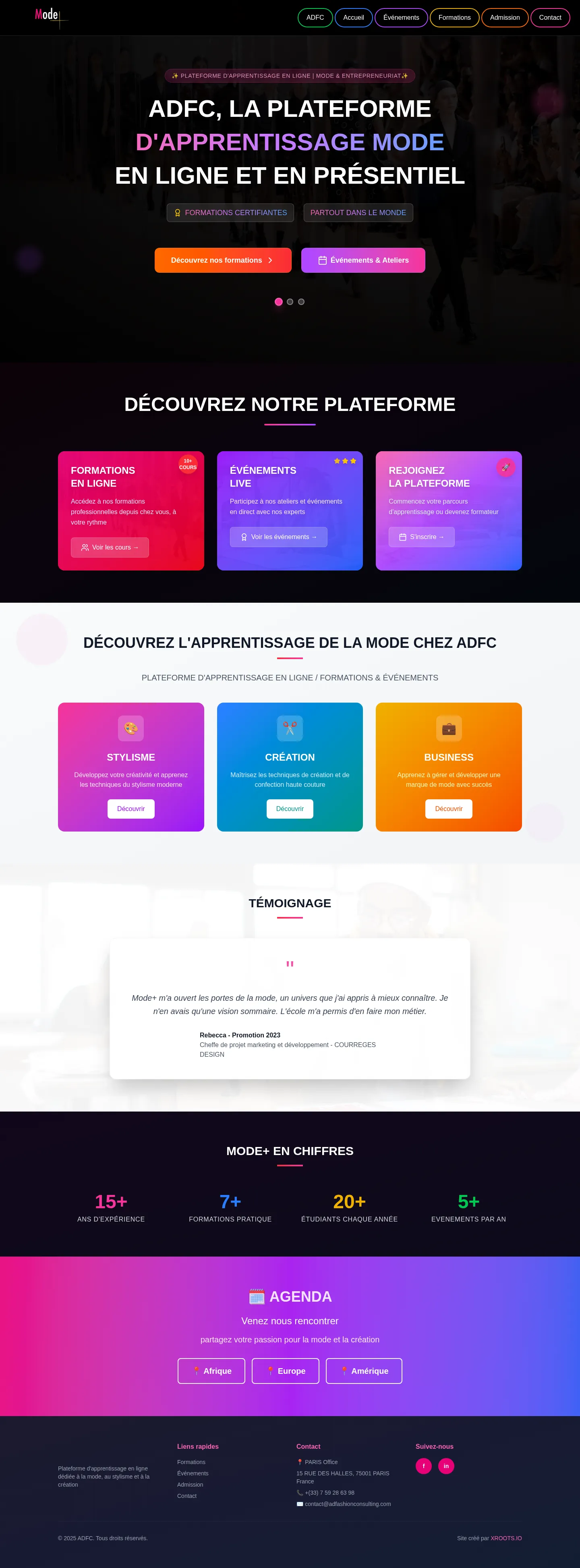 Mode + Formations - Fashion + Training